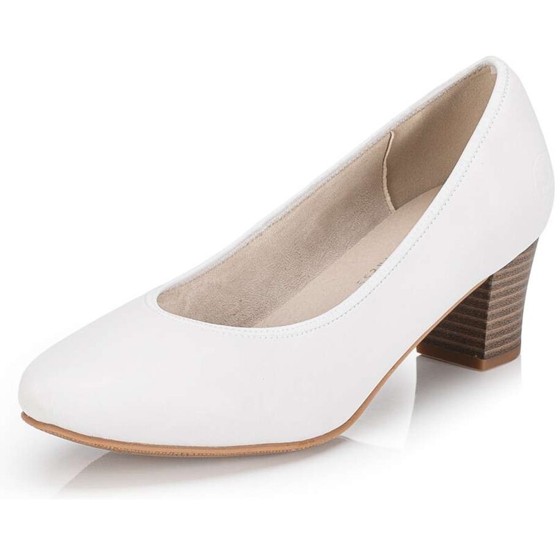 Dámske lodičky RIEKER 44650-80 biela S6 67484617