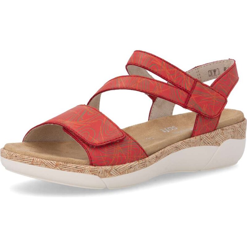 RIEKER Dámske sandále REMONTE R6860-33 červená S6 67487340