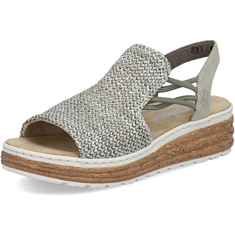 Dámske sandále RIEKER 62741-52 zelená S6 67487341