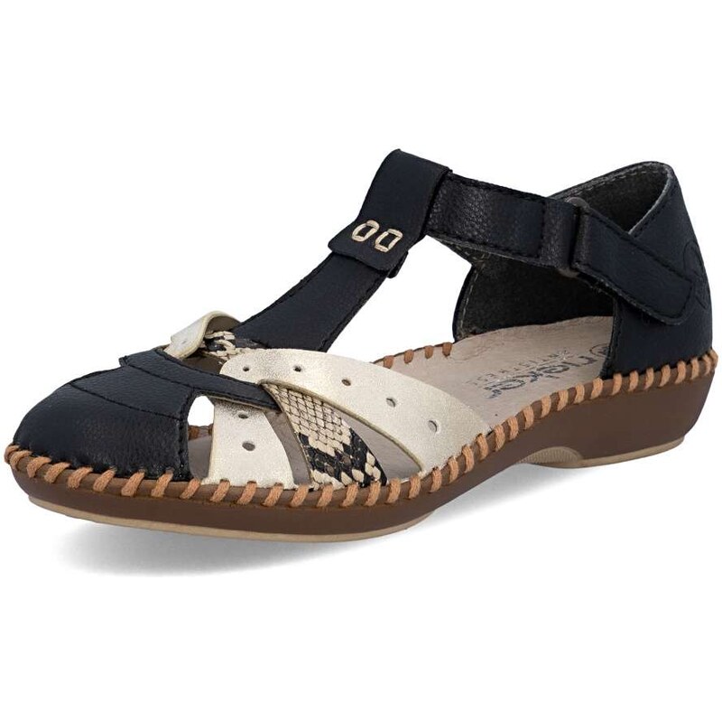 Dámske sandále RIEKER M1655-00 čierna S6 67487351