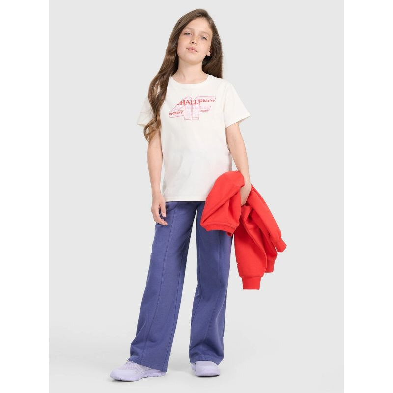 Dievčenské tepláky so širokými nohavicami 4F 4FJRAW25TTROF1598-33S 67488137