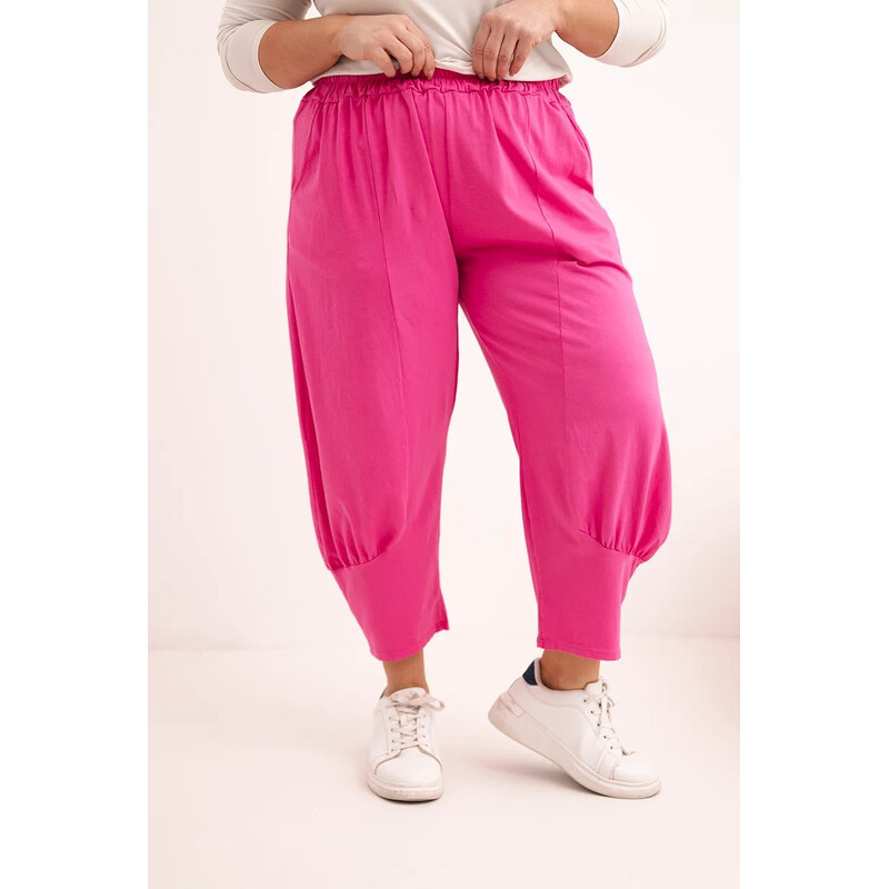 K-Fashion Dámske plus veľkosť nohavice s nízkym sedom a elastickým 67439027