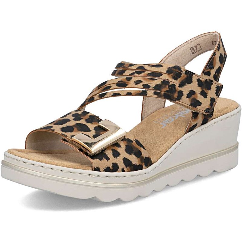 E-shop Dámske sandále RIEKER 67410-90 béžová S6