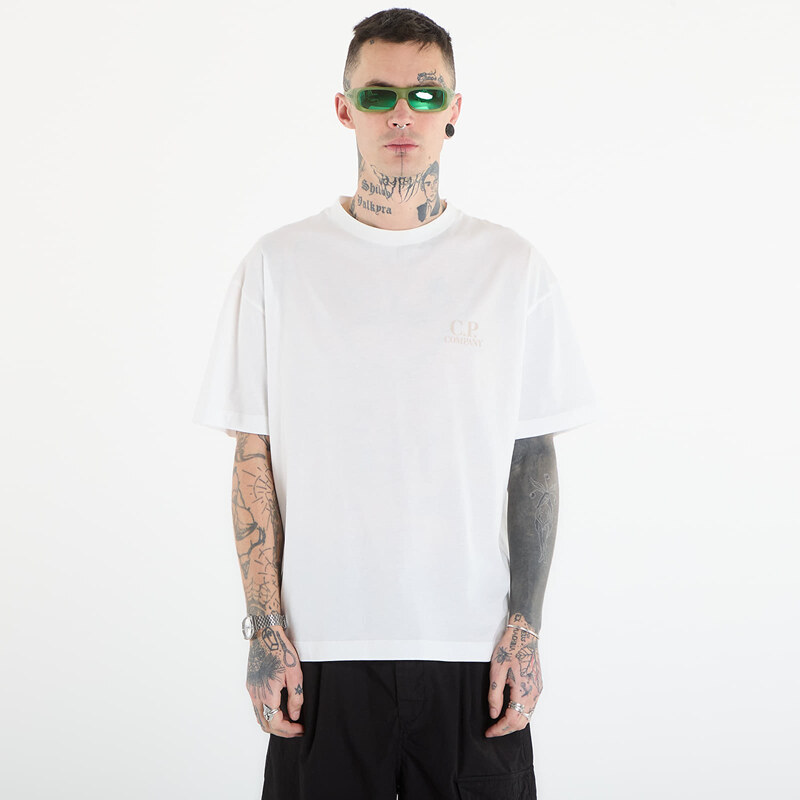 Tričko C.P. Company 30/1 Jersey Short Sleeve Logo T-Shir Off White L 67491952