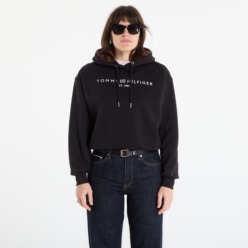 Mikina Tommy Hilfiger Corp Logo Mdrn Hoodie Black S 67490152