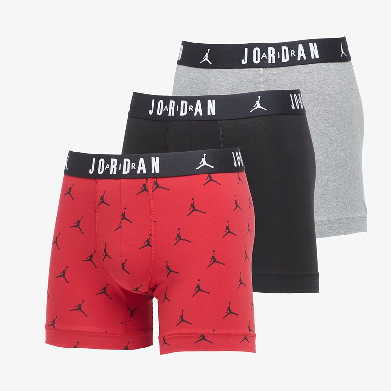 Boxerky Jordan JHM Mens Flight Cotton Essential 3-Pack Gym Red XXL 67491950