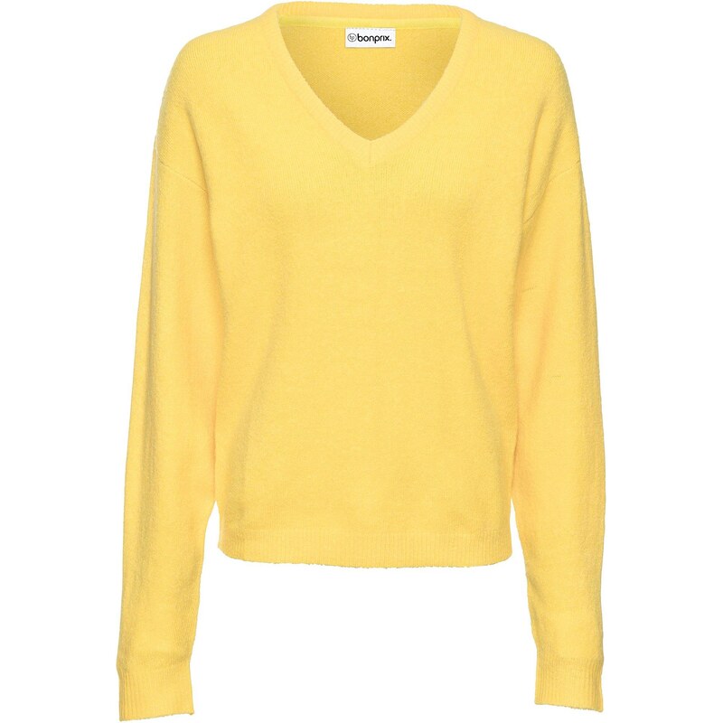 bonprix Pletený pulóver, oversize, farba žltá 45061475