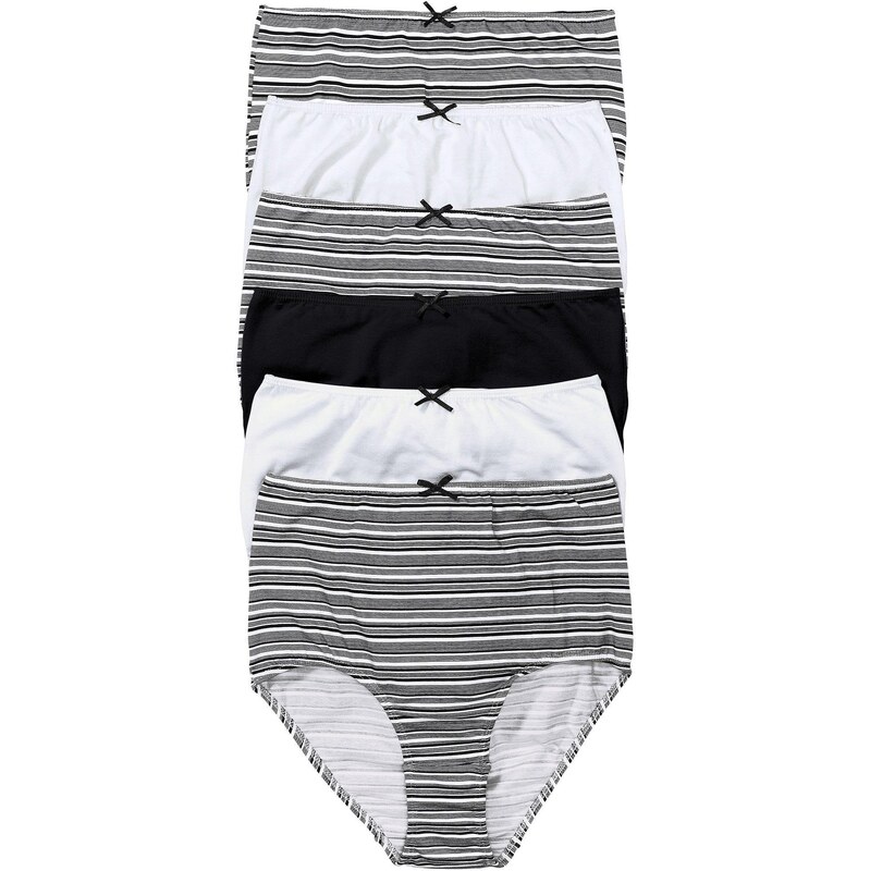 bonprix Vysoké nohavičky (6 ks), farba čierna 44736226