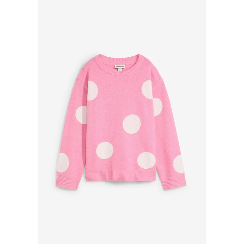bonprix Pulóver oversize, farba ružová 61718456