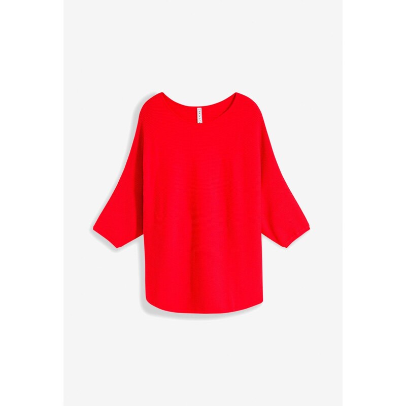 bonprix Oversize-pulóver, vrúbkovaný, z viskózového mixu, farba 65006401