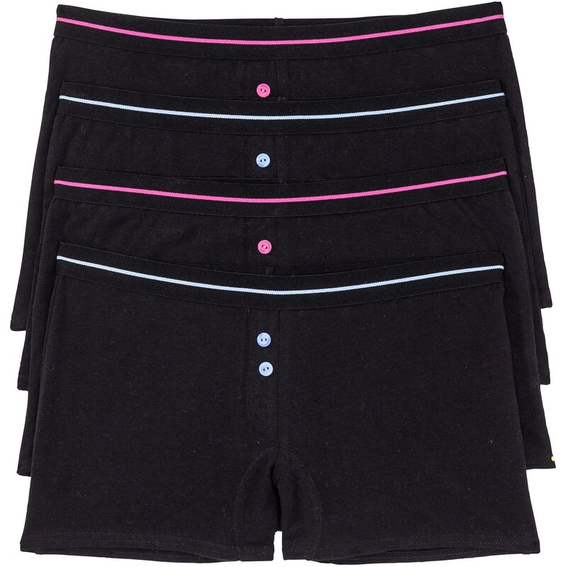 bonprix Dámske boxerky (4 ks), farba čierna 44742628