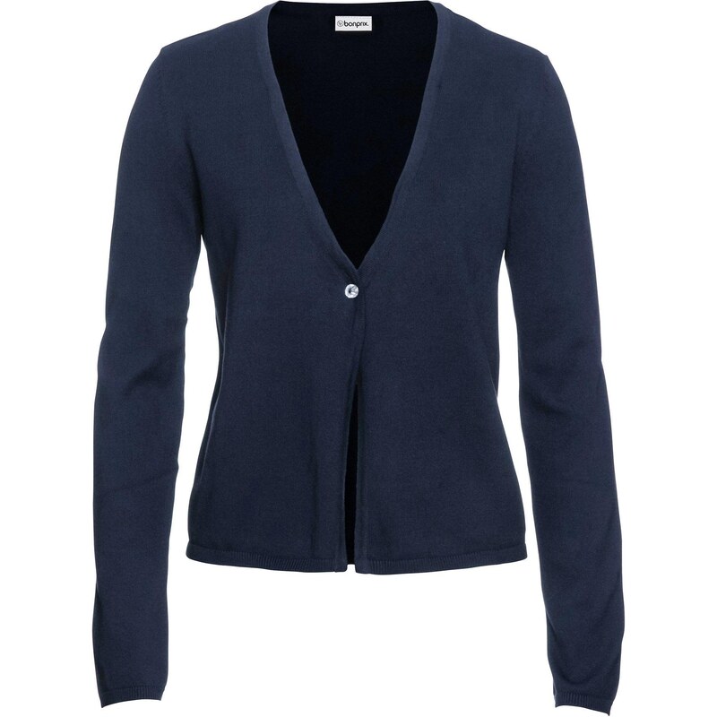 bonprix Jednoduchý pletený sveter, farba modrá 49330445