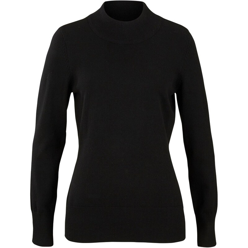 bonprix Pulóver, basic, so stojačikom a recyklovanou bavlnou, farba 44736063