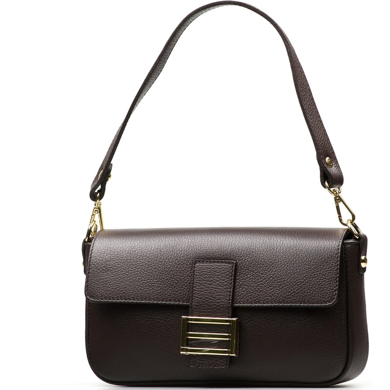 Blaire Kožená crossbody kabelka Diana tmavo hnedá 67492727