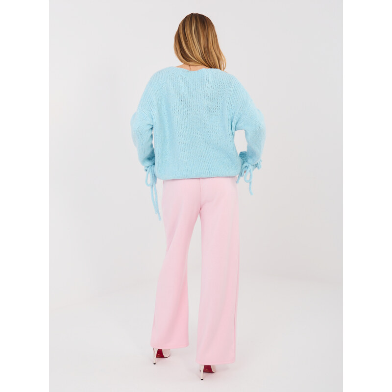 RUE PARIS Svetloružové nohavice 67494033