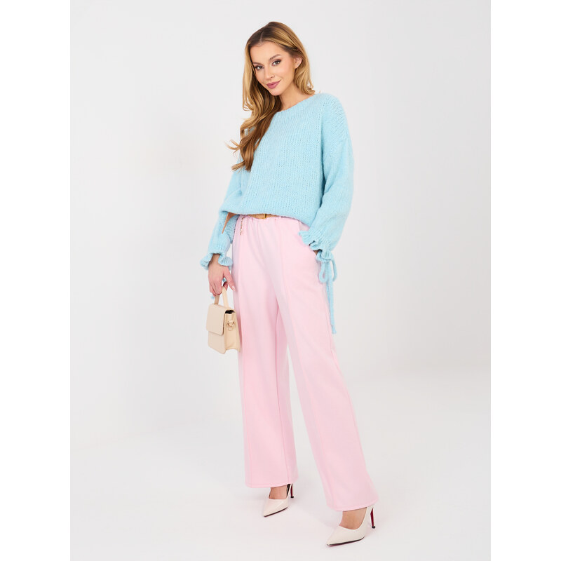 RUE PARIS Svetloružové nohavice 67494033