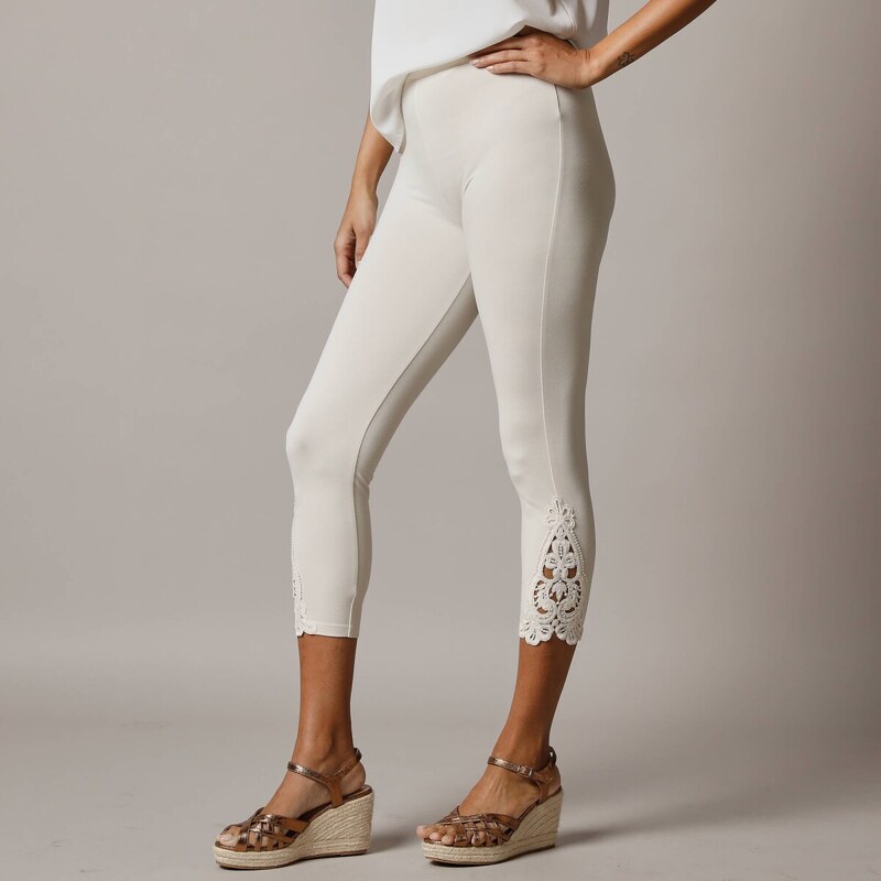 3/4 legíny s macramé a pružným pásom ražná 058 Blancheporte 67494154