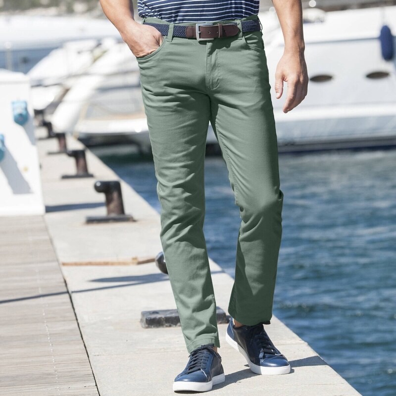 Nohavice s 5 vreckami a pružným pásom na bokoch, vnútorná dĺžka 67494189