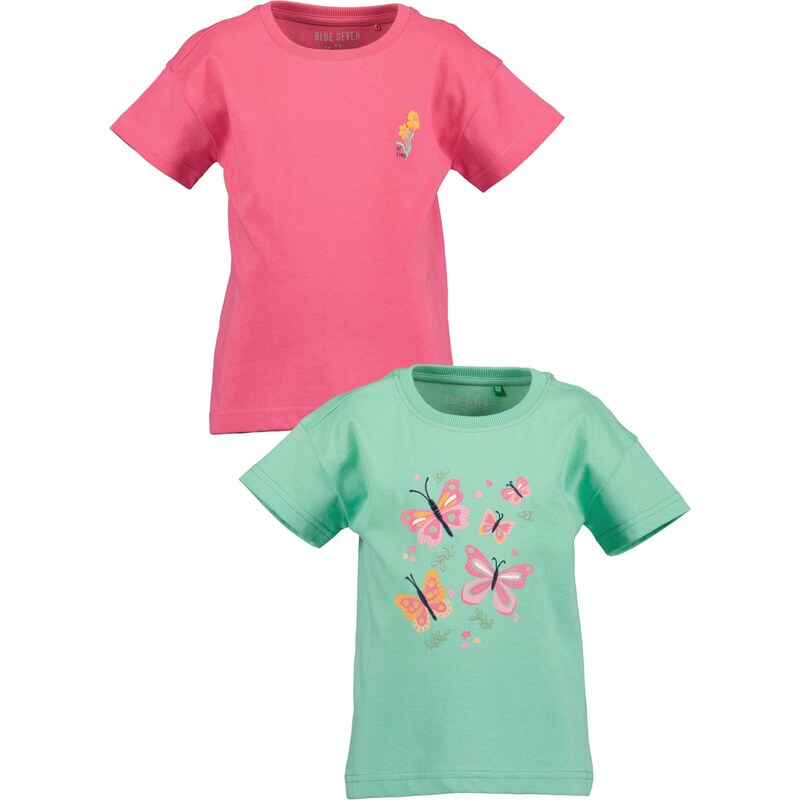 BLUE SEVEN Tričko zelená / pastelovo zelená / oranžová / ružová 67499088