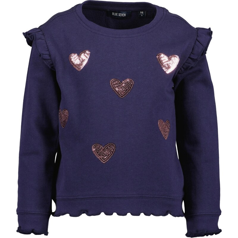 BLUE SEVEN Mikina námornícka modrá / svetloružová / bordová 67499086