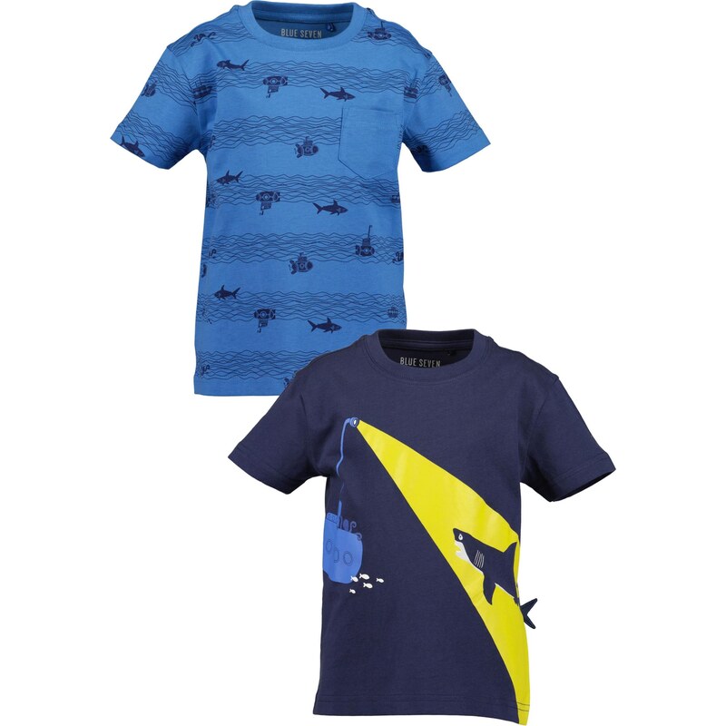 BLUE SEVEN Tričko modrá / námornícka modrá / žltá / biela 67499101