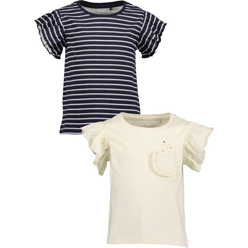 BLUE SEVEN Tričko svetlobéžová / námornícka modrá / svetlooranžová / 67499107