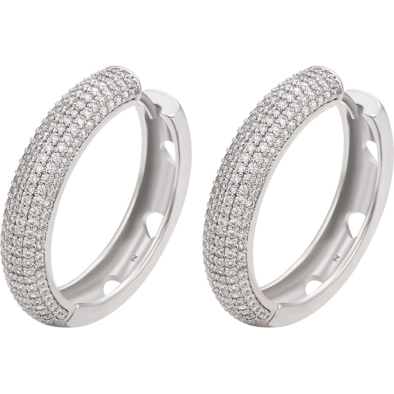 faina Náušnice strieborná / priehľadná 67499166