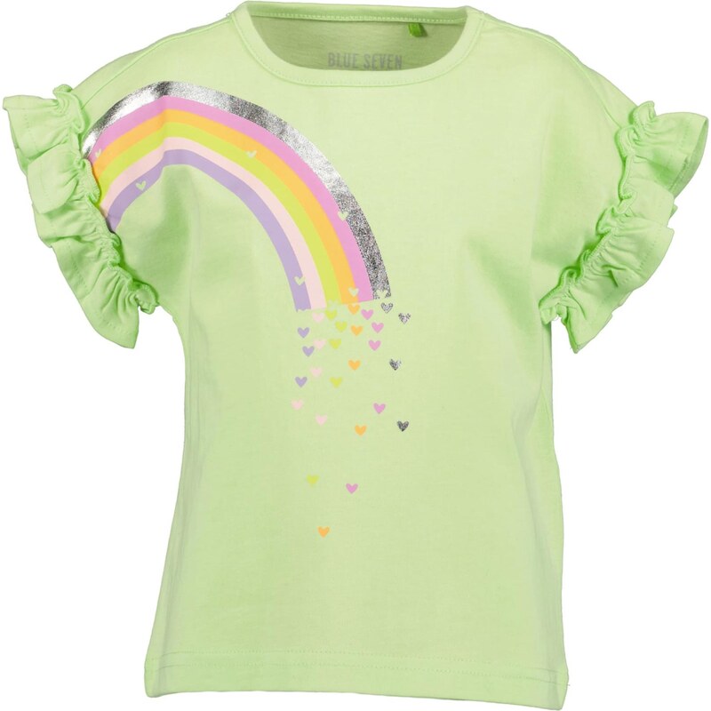 BLUE SEVEN Tričko svetlozelená / slivková / oranžová / strieborná 67499290