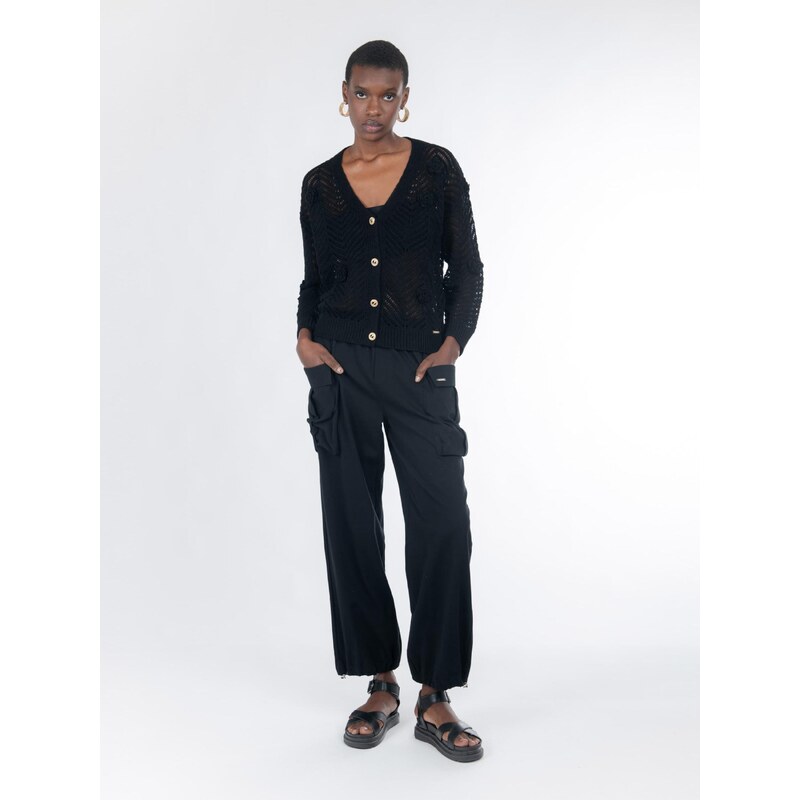 Influencer Oversize kardigán čierna 67499363