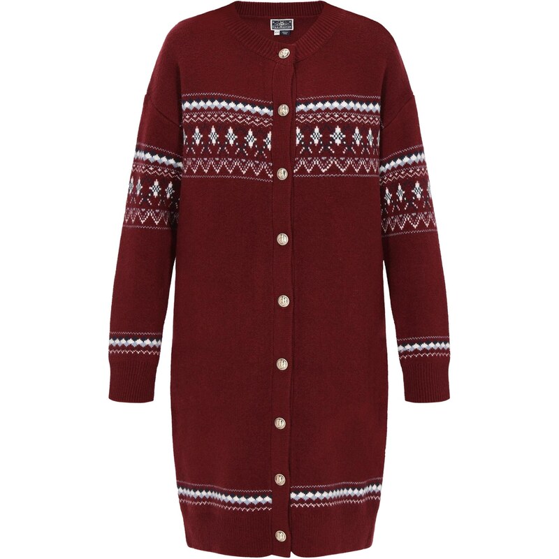 DreiMaster Maritim Kardigán svetlomodrá / vínovo červená / čierna / 67499387