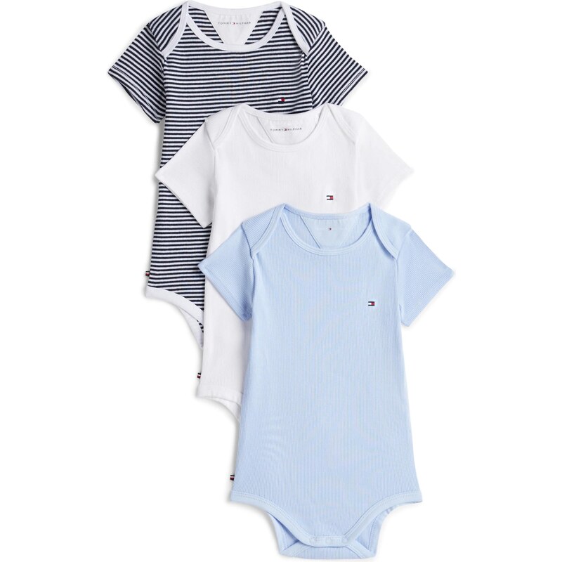 TOMMY HILFIGER Body námornícka modrá / pastelovo modrá / červená / 67499452