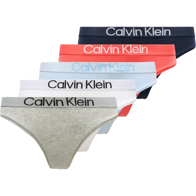 Calvin Klein Underwear Tangá svetlomodrá / sivá melírovaná / melónová 67499504