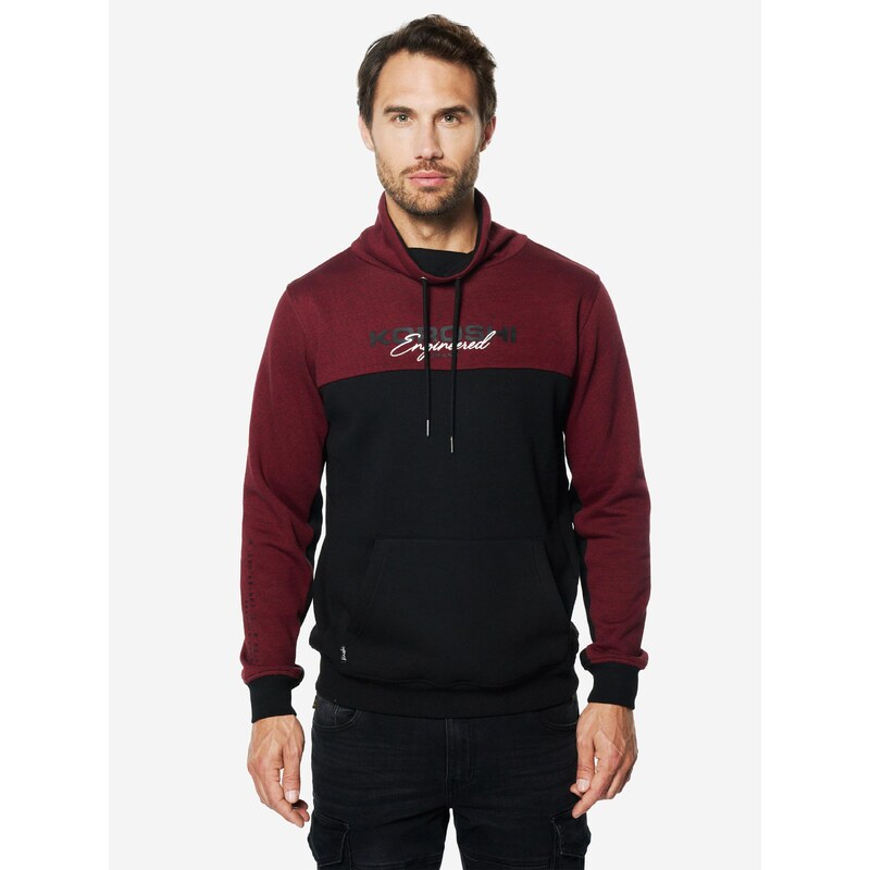 KOROSHI Mikina antracitová / bordová / čierna / biela 67499553