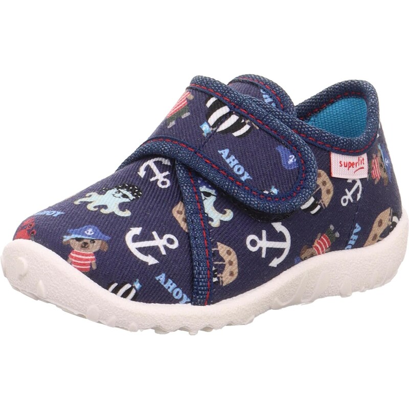 SUPERFIT Papuče SPOTTY svetlomodrá / tmavomodrá / lososová / biela 63898254