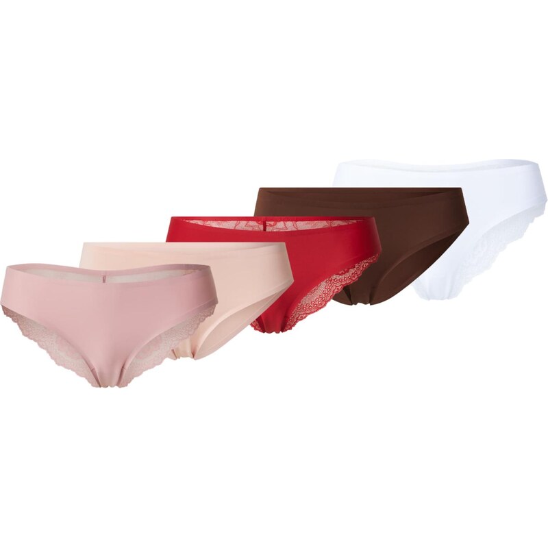 Hunkemöller Nohavičky telová / hnedá / rosé / červená / biela 67499892
