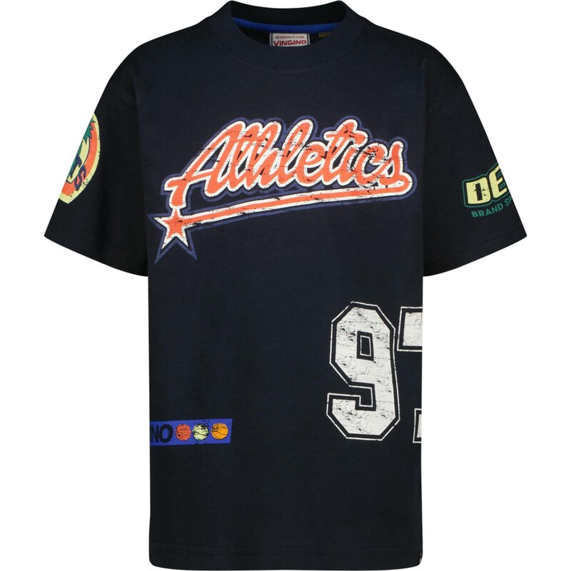 VINGINO Tričko Hold tmavomodrá / oranžová / čierna / biela 67499929