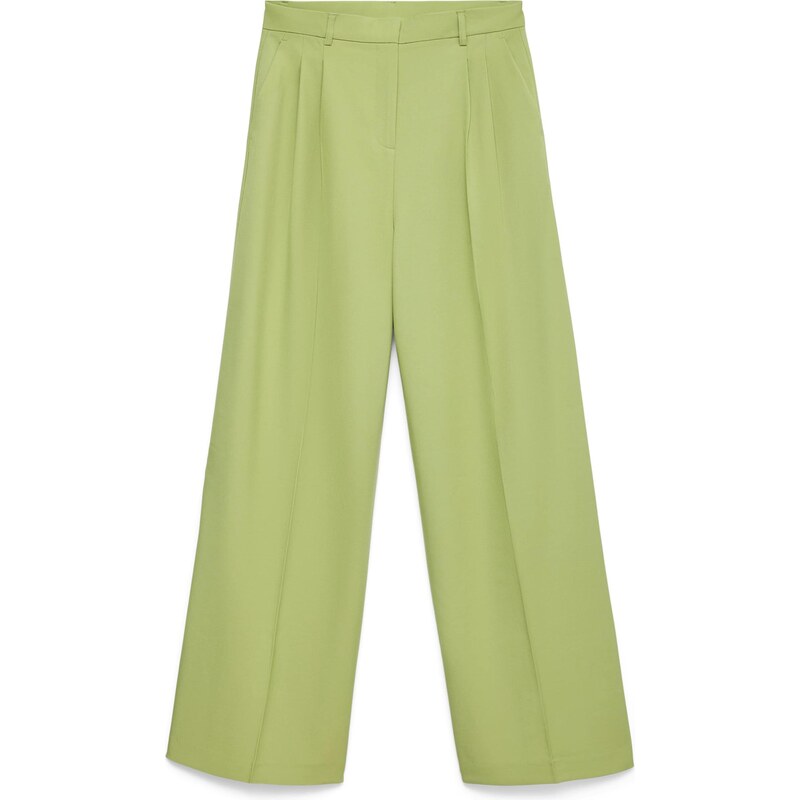 VERO MODA Plisované nohavice VMNANCY olivová 67499941