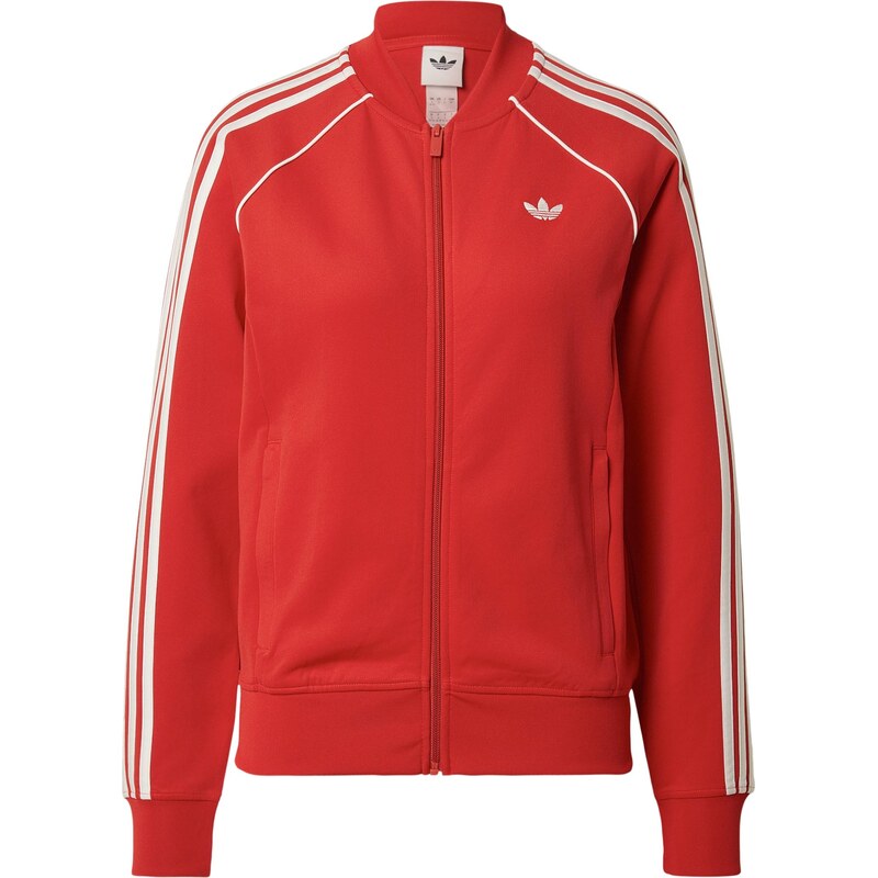 ADIDAS ORIGINALS Tepláková bunda červená / biela 67500027