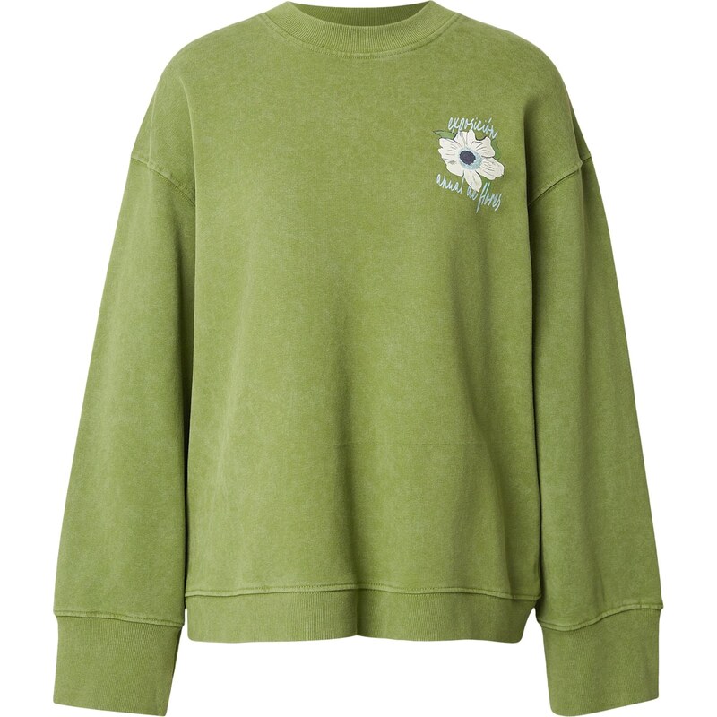 TOPSHOP Mikina DUMA pastelovo modrá / svetlozelená / biela 67500032