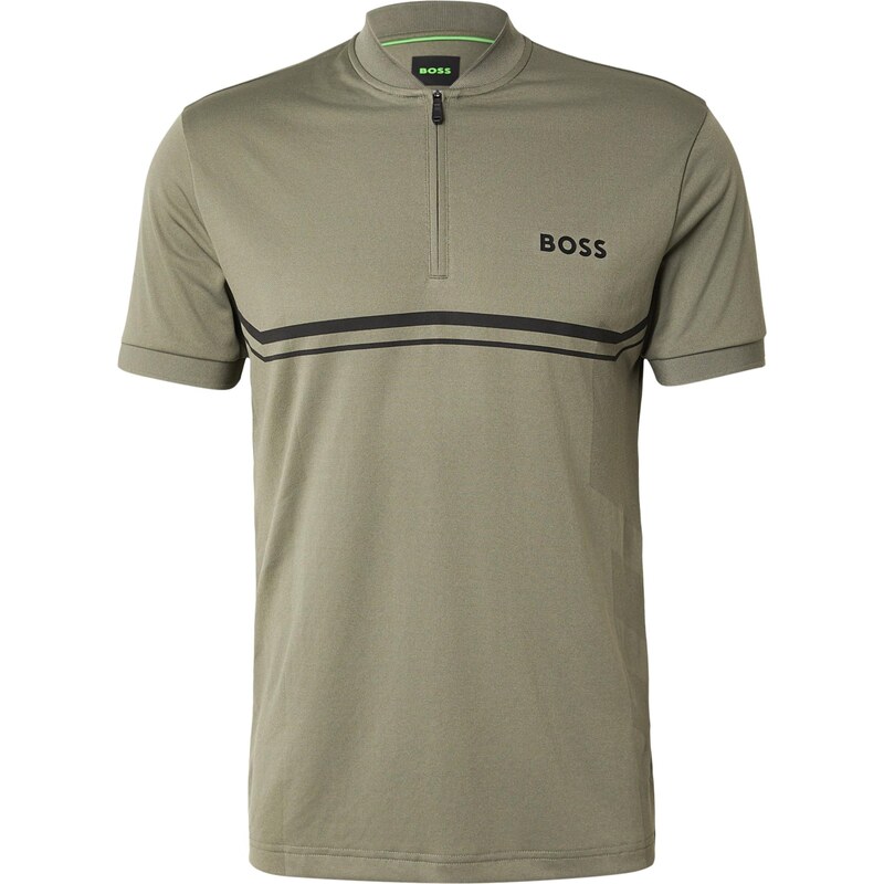 BOSS Funkčné tričko tmavobéžová / čierna melírovaná 67500195