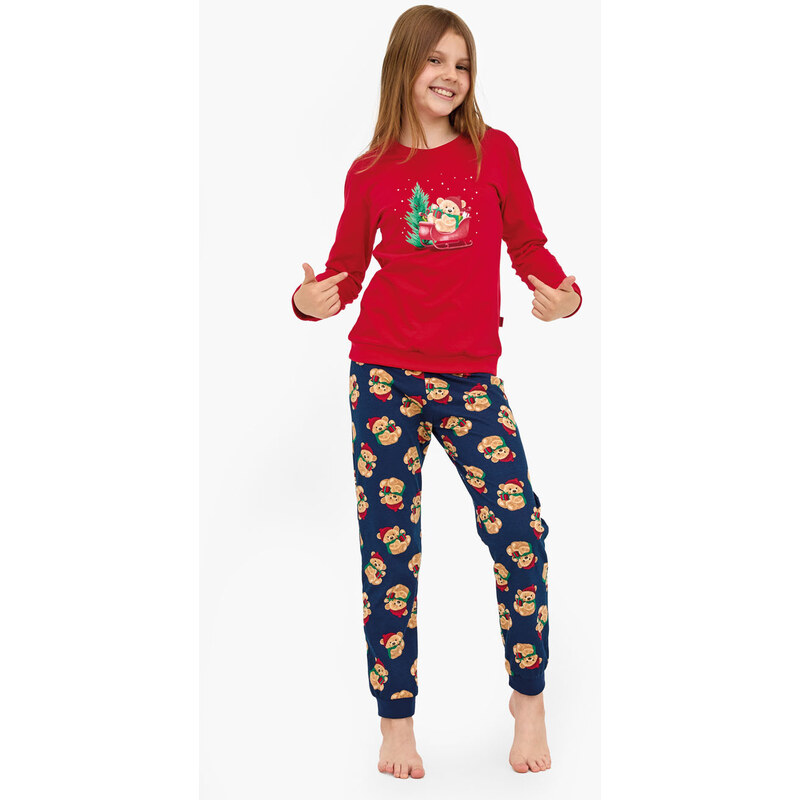 CORNETTE Vianočné pyžamo 592/186-Teddy 186 134-140 66680769