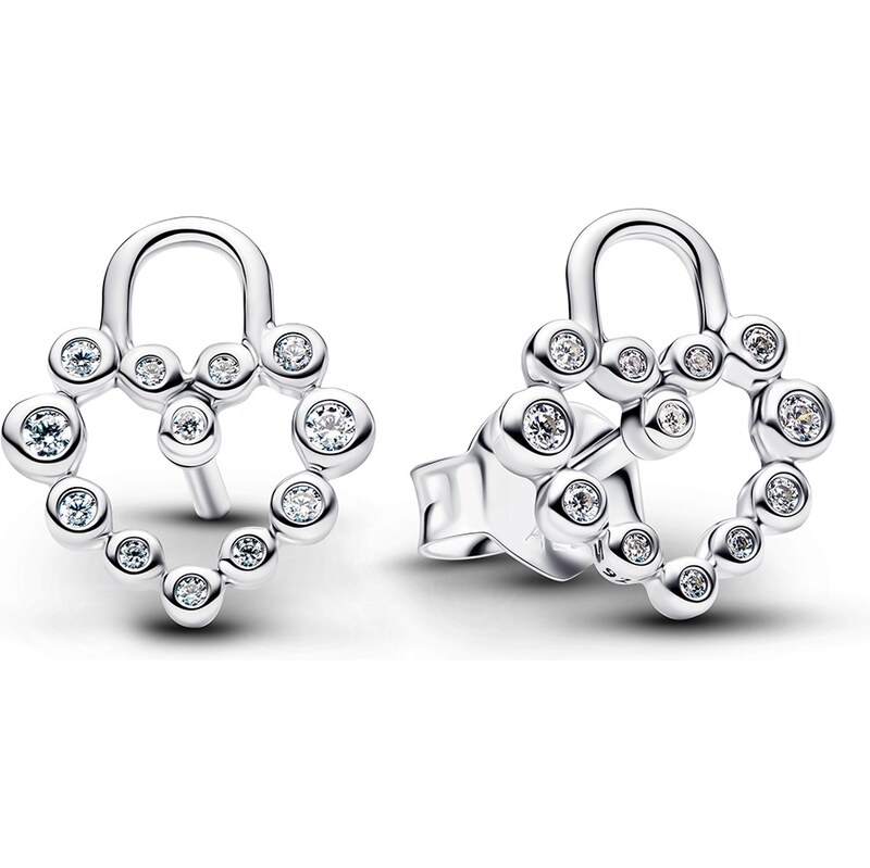 Pandora Strieborné srdiečkové náušnice so zirkónmi Moments 294419C01 67500203