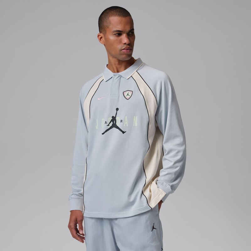 Jordan Flight Long-Sleeve Polo Jersey Aura - Pánske - Tričko Jordan - 67503787