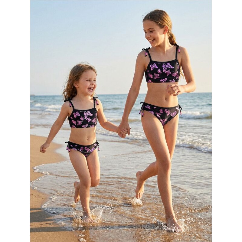 Sinsay - Plavky s lesklými motýľmi a korálkami - čierna 67494465