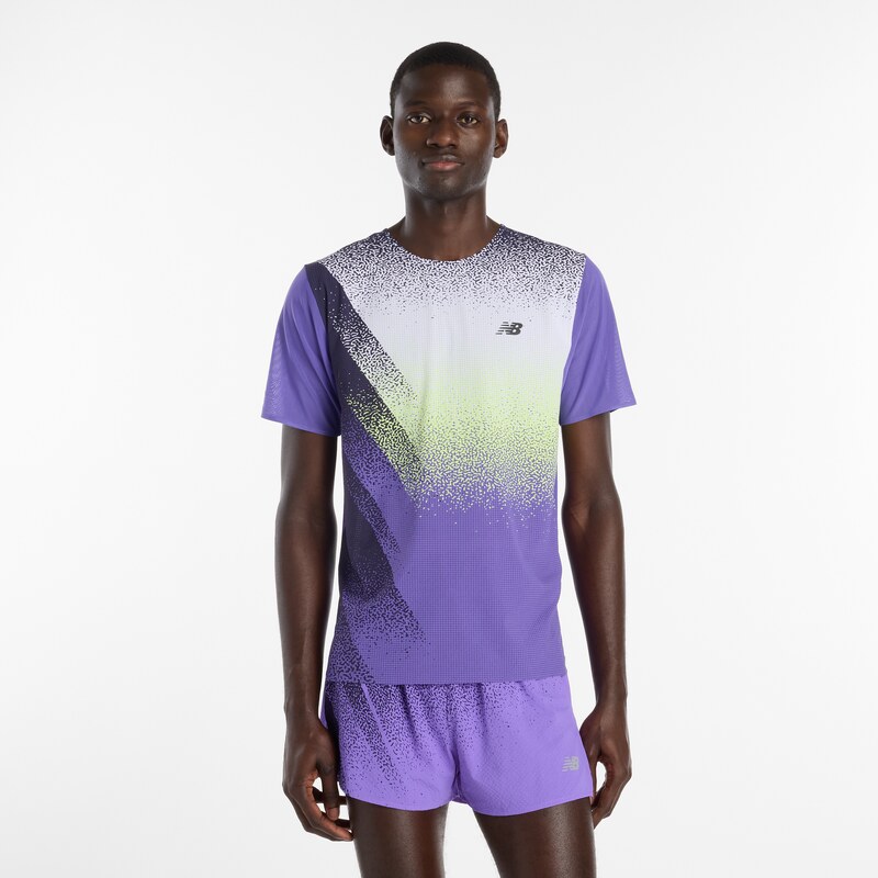 Pánske tričko New Balance MT61Q7IDEPU – fialové 67504799