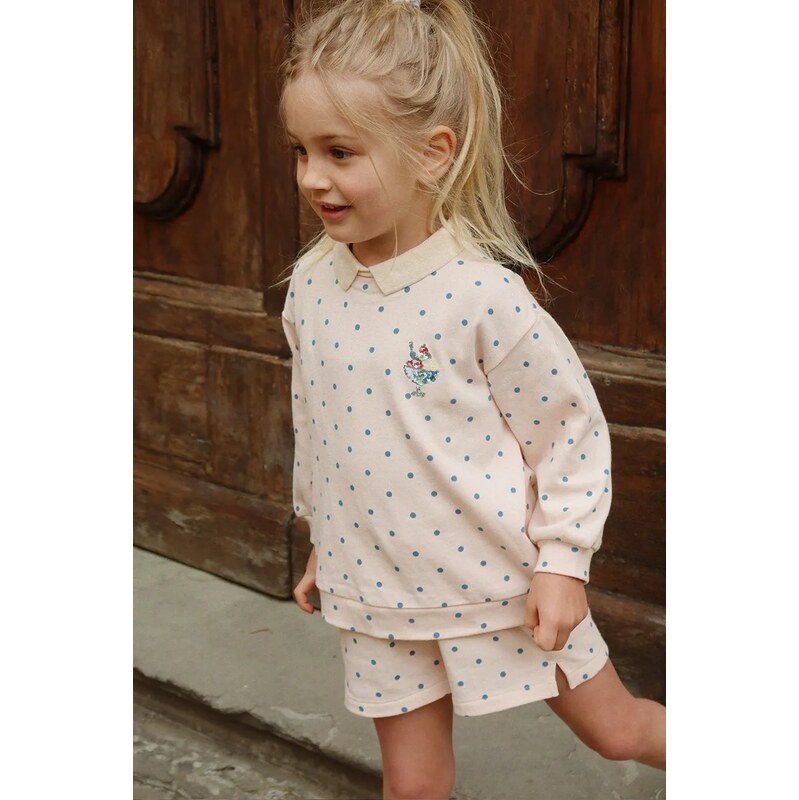 Detská bavlnená mikina Konges Sløjd SPOTTY LS POLO GOTS 67505328