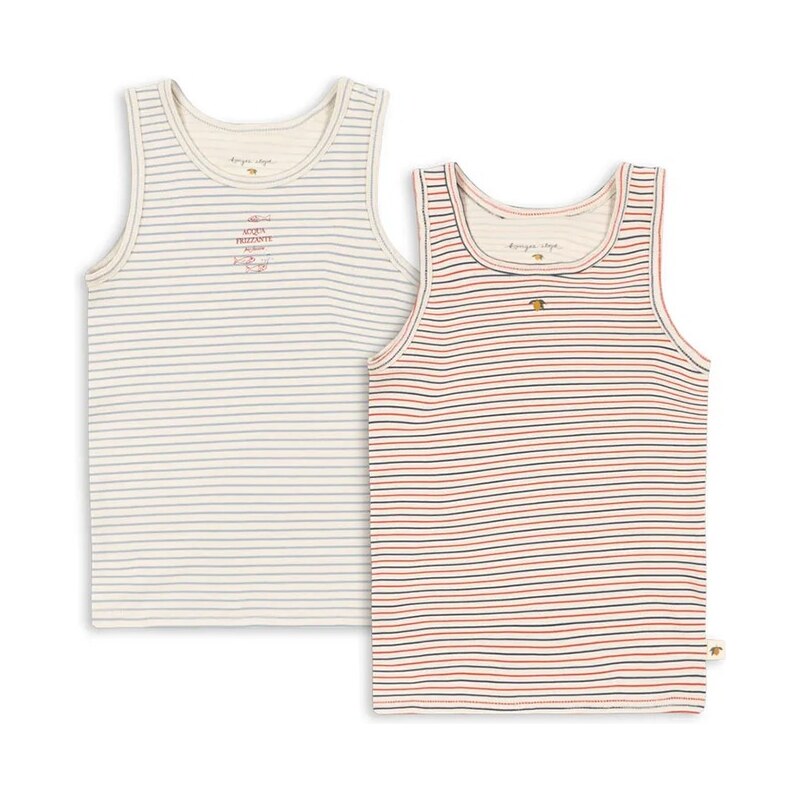 Detský top Konges Sløjd BASIC 2 PACK TANK TOPS GOTS 67505315