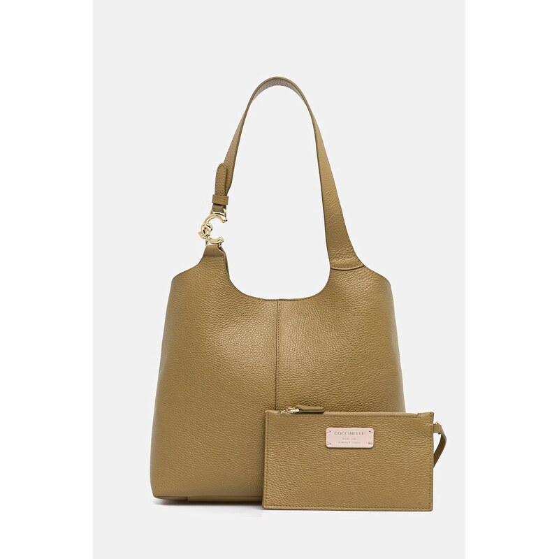 Kožená kabelka Coccinelle COCCINELLE C-EASY 67473930