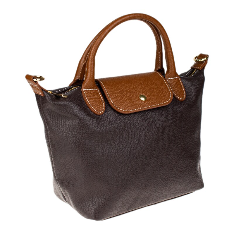 Cafe kožená talianska crossbody kabelka Fiorella Cafe NovaKabelka.sk 67504636