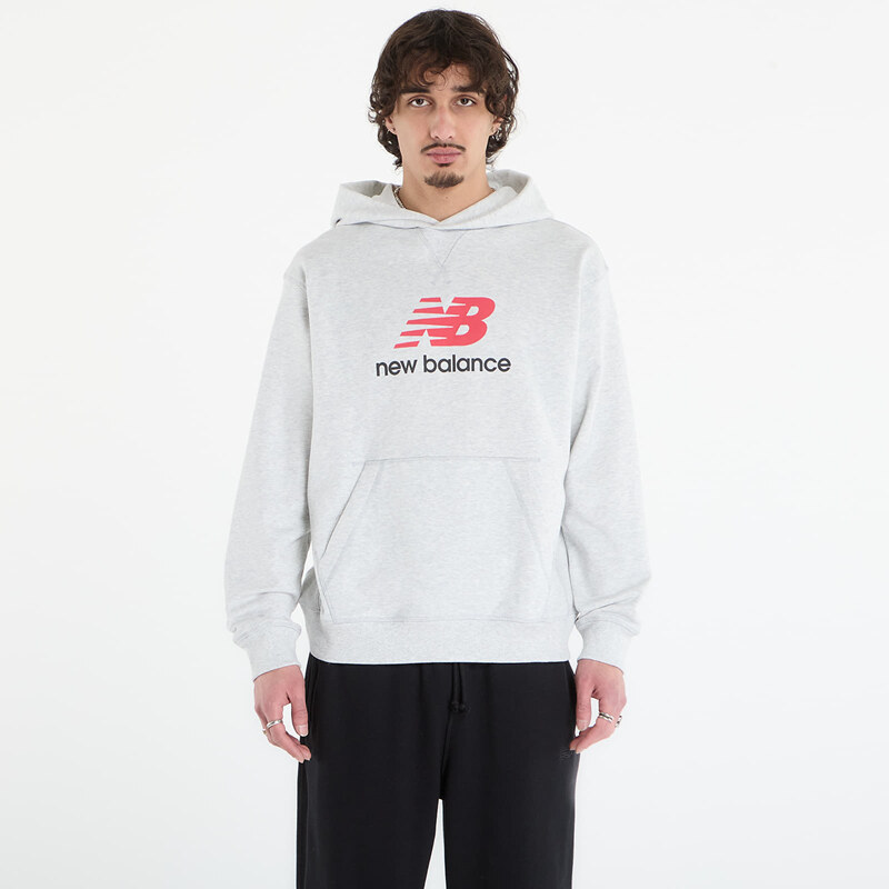 Mikina New Balance Athletics French Terry Logo Hoodie Ash Heather S 67509117
